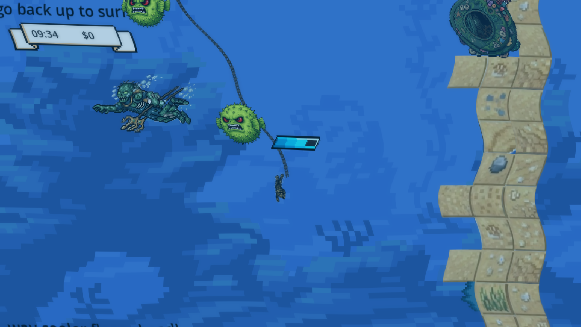 Gameplay – podmořský svět